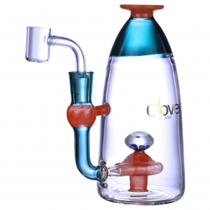 Clover Glass - 9.8" Eggcellent Ellipse Shower Head Ball Perc Water Pipe [WPE-676]